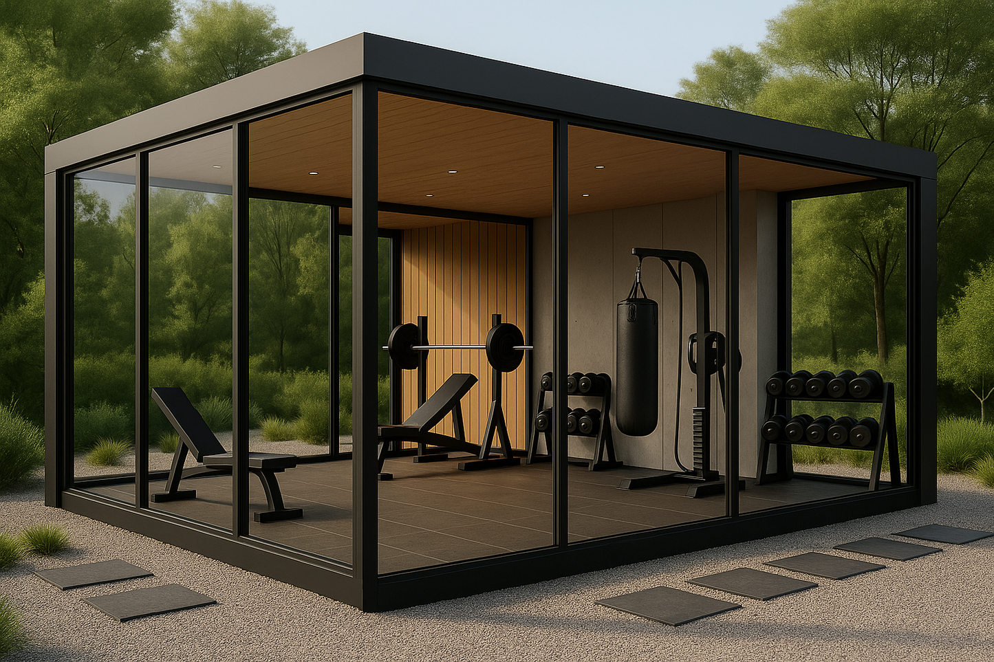 Modułowa Siłownia Ogrodowa 20m2 KRAUSE FITNESS