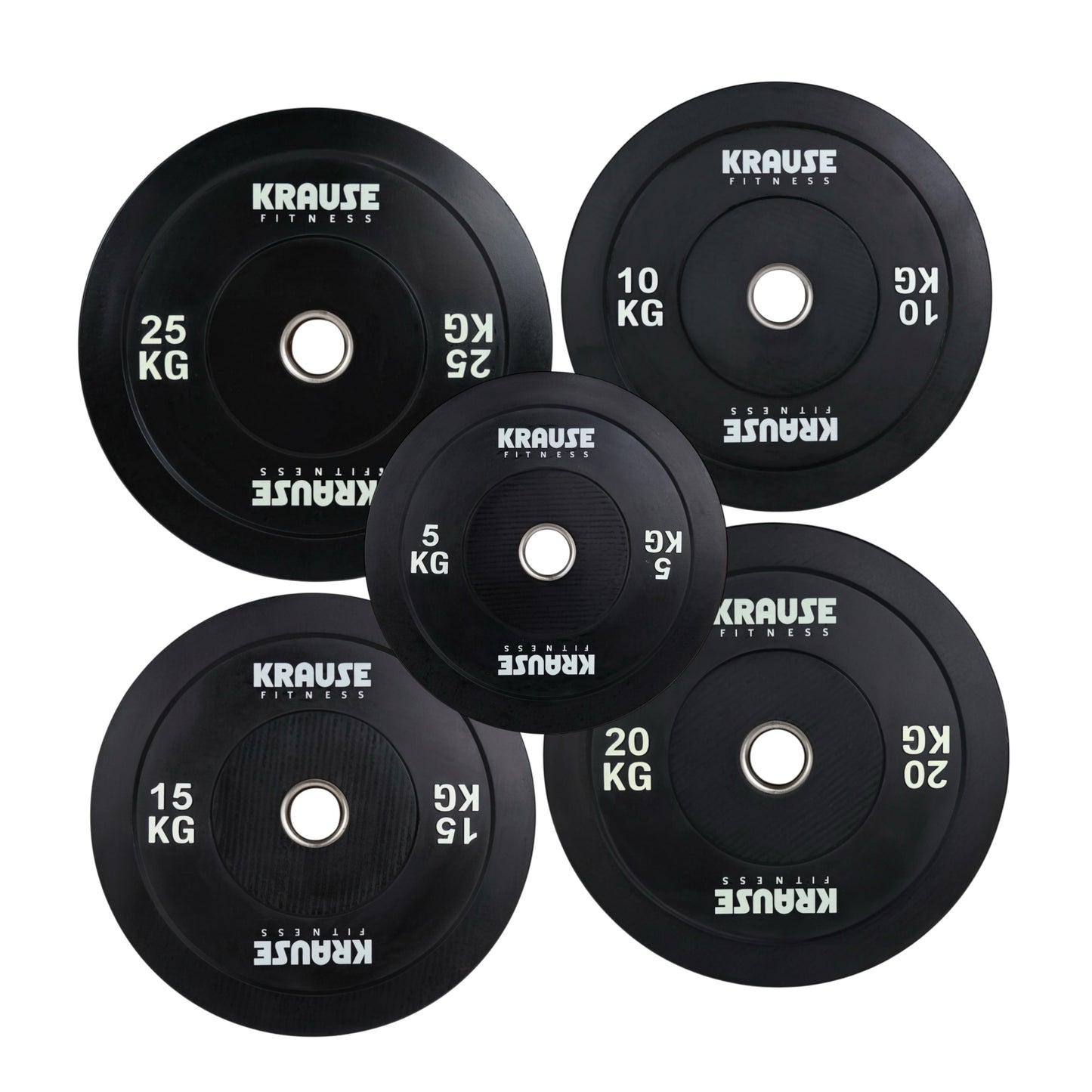 OBCIĄŻENIE BUMPER CZARNY SET 150 KG KRAUSE FITNESS