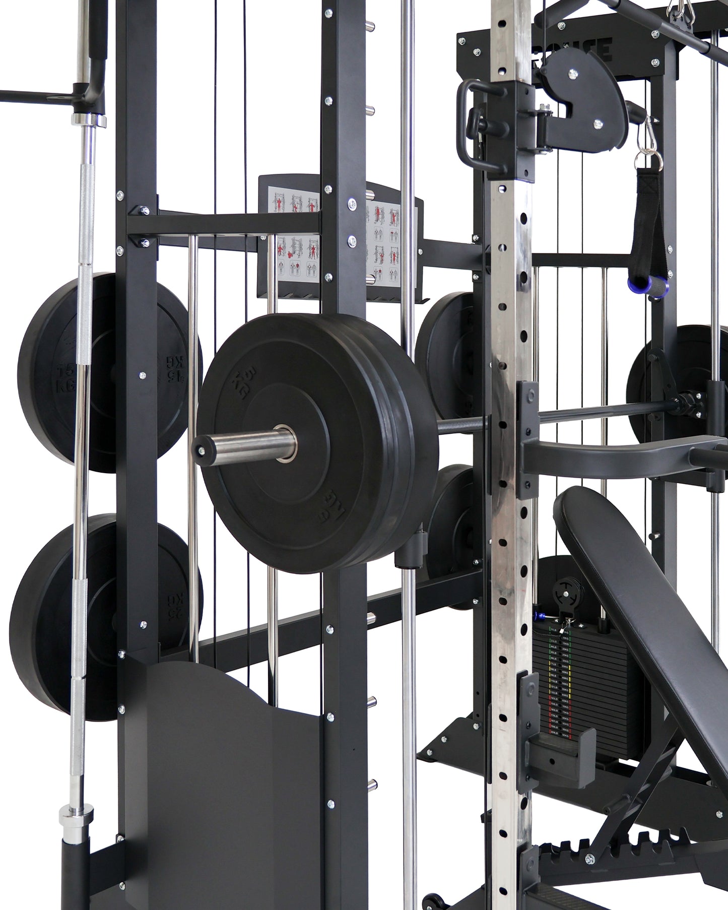 Zestaw Black Bumper: Brama + Ławka + Obciążenie 150 kg