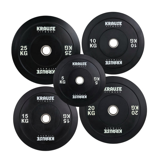 OBCIĄŻENIE BUMPER CZARNY SET 150 KG KRAUSE FITNESS