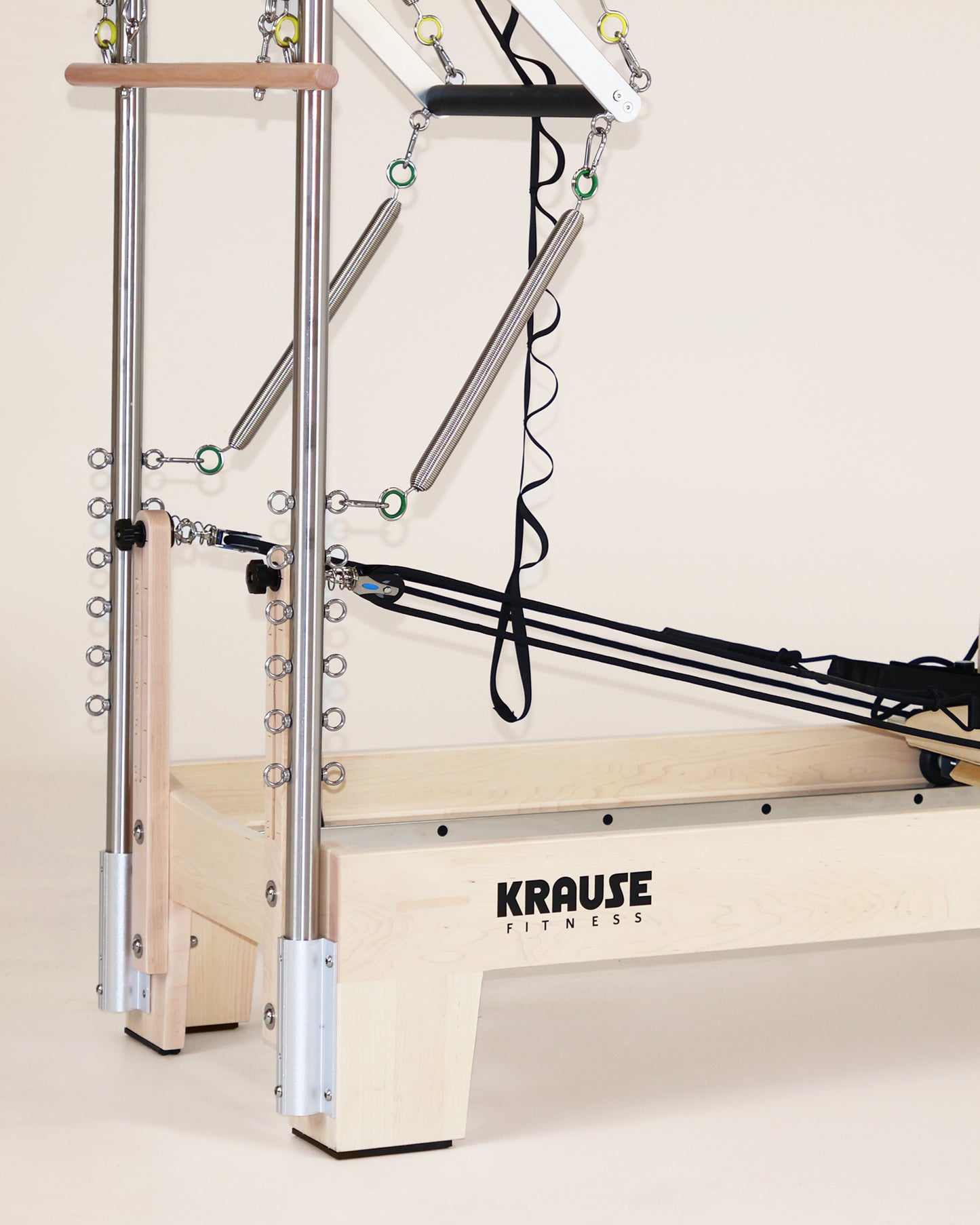 Dřevěný Reformer s Věží Béžový KRAUSE FITNESS